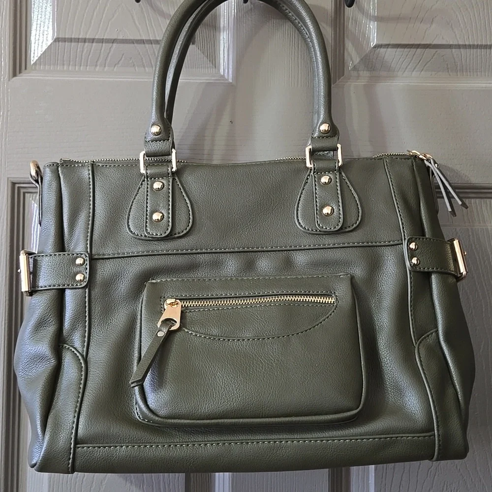 Elegant Dark Green Handbag - Picture 2 of 10